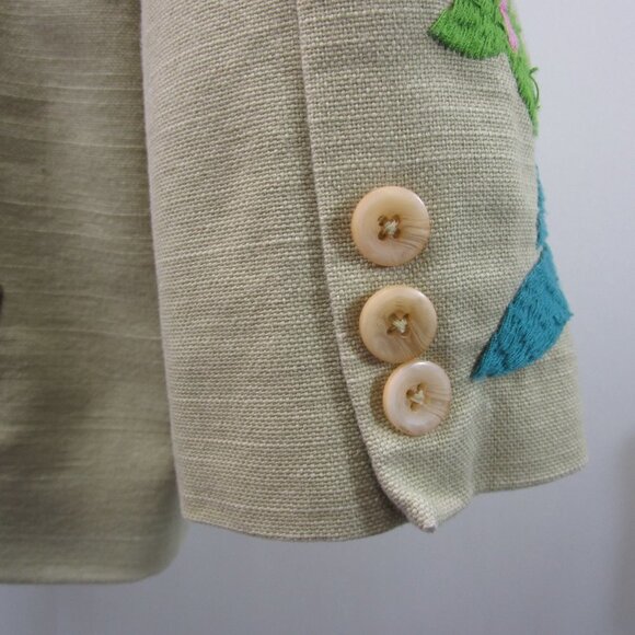 SILK CLUB COLLECTION EMBROIDERED JACKET/BLAZER M - Picture 6 of 8